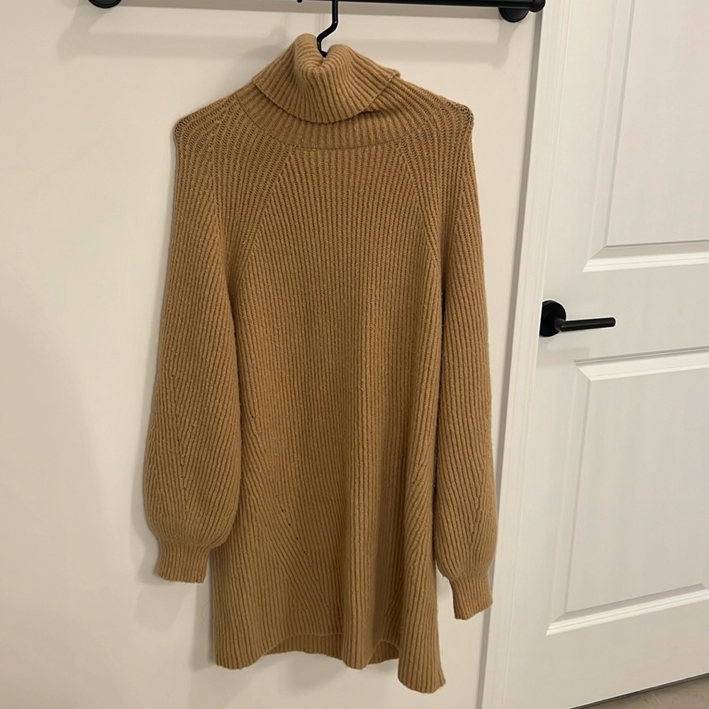 12th Tribe, Camel-colored Sweater Dress, Size, S/M